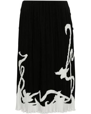 Lanvin Pleated Long Skirt - Black
