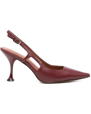 Lola Cruz Rhina Pointed-Toe Slingback Court Shoes - Pink