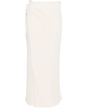 Baserange Brig Ribbed Maxi Skirt - White