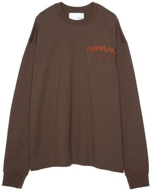 Yoshio Kubo グラフィック ロングtシャツ - ブラウン