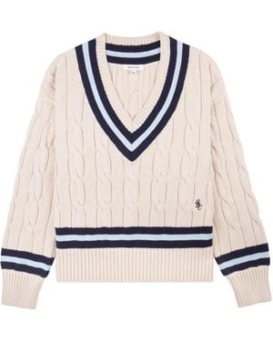 Sporty & Rich Cable-Knit Jumper - White