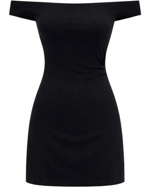 Reformation Lia Off-Shoulder Mini Dress - Black