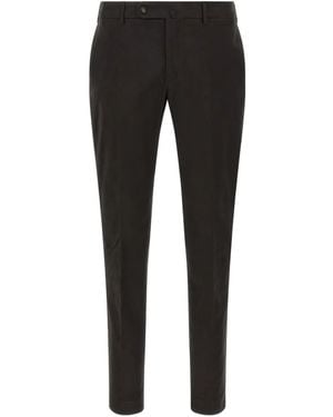 Incotex Pantaloni Con Zip E Stampa - Nero