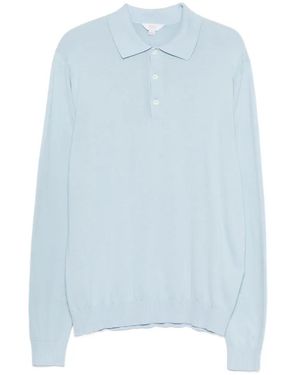 Malo Polo À Col Boutonné - Blue