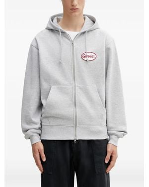 Gramicci Logo-Patch Zip-Up Hoodie - Gray