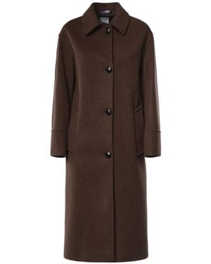 Alisheva Manteau À Simple Boutonnage - Brown