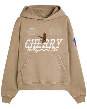 CHERRY LA Eagle-Print Hoodie - Natural