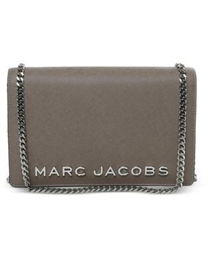 Marc Jacobs Logo-Plaque Clutch Bag - Gray