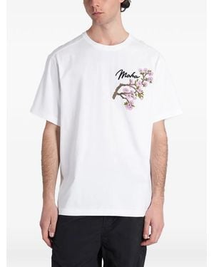 Maharishi Sakura Serenity Embroidered T-Shirt - White