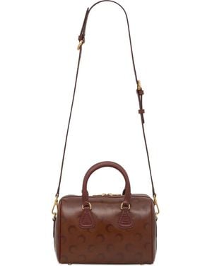 Marine Serre Crescent Moon-Print Tote Bag - Brown