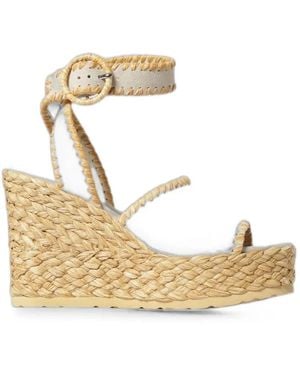 Paloma Barceló Suede Wedge Heeled Sandals - Metallic