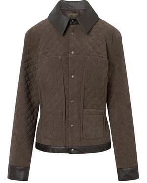 Elena Velez Plumífero con botones - Marrón