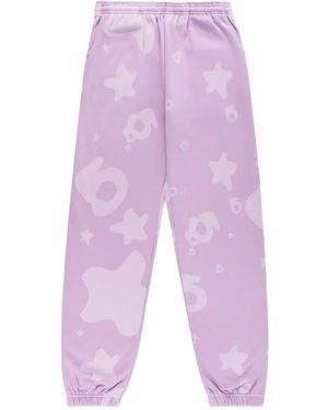 Sp5der Pantalon À Étoiles Imprimées - Violet