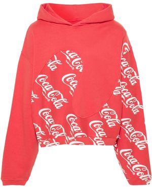 ERL Kapuzenpullover Mit Print - Rot