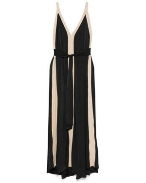 MOUTAKI Midikleid aus Satin - Schwarz