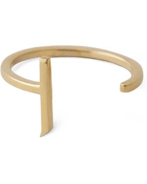 Design Letters Anillo Abierto Con Inicial - Metálico