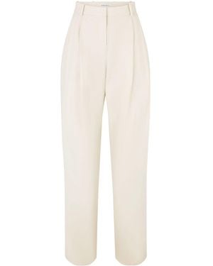 Nina Ricci Pleat-Detail Wide-Leg Trousers - White