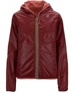 K-Way Hooded Zip Jacket - Red