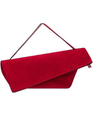 Alberta Ferretti スエードクラッチバッグ - レッド