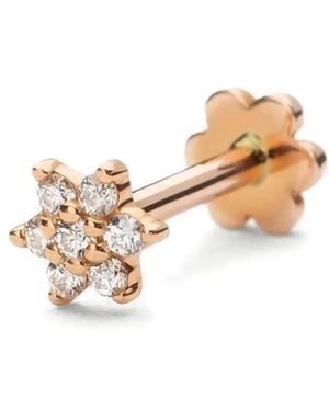Maria Tash 18K Rose Diamond Flower Stud Earring - Metallic