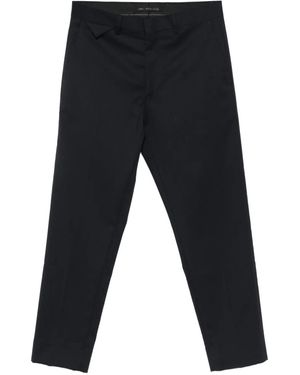 Low Brand Folded-Detail Tailored Trousers - Blue