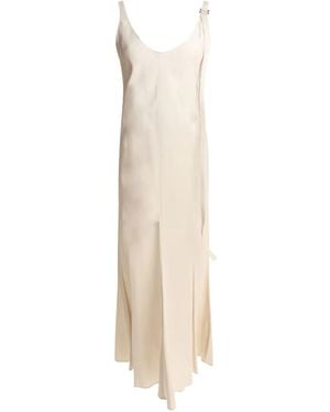 Max Mara Slip-Dress Tie-Detail Asymmetric Dress - White