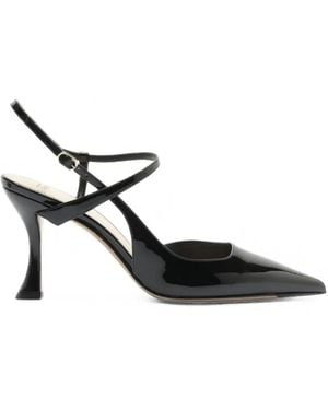 Alexandre Birman Tita Wrap Leren Pumps - Zwart