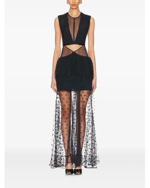 Stella McCartney Cut-Out Lace Maxi Dress - Black