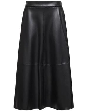 Max Mara Paneled A-Line Midi Skirt - Black
