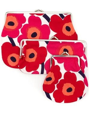 Marimekko Unikko wallets (set of three) - Rot