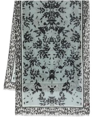 Marc O' Polo Schal mit Blumenmuster - Grau