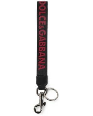 Dolce & Gabbana Logo-Detail Keychain - White