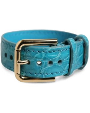 Dolce & Gabbana Croc-Effect Buckle Bracelet - Blue