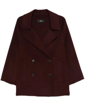 Arma Double-Breasted Wool Coat - Purple