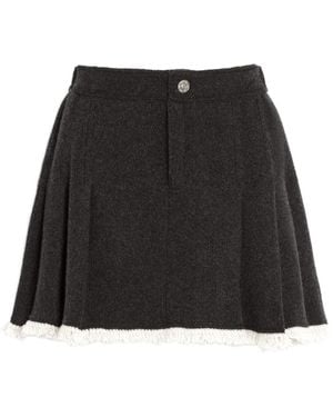 Barrie Minifalda Plisada De Mezcla De Cachemira - Negro