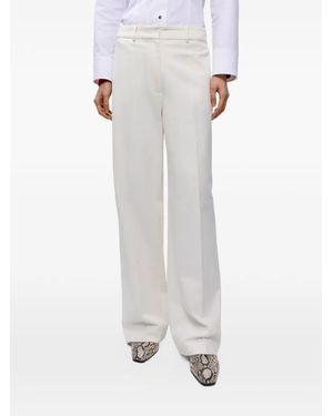 Cordera Belt-Loop Straight-Leg Trousers - White