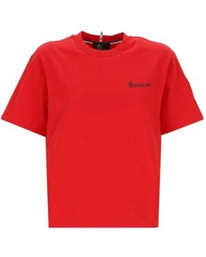 Moncler Logo-Print T-Shirt - Red
