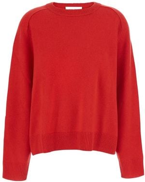 Soft Goat Crew-Neck Cashmere Jumper - Red