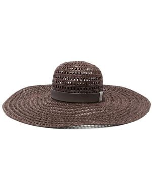 Peserico Interwoven Sun Hat - Brown