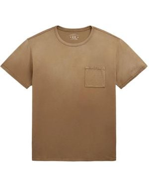 RRL Faded-Effect Cotton T-Shirt - Brown