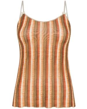 Momoní Airelle Striped Tank Top - Brown