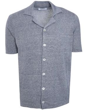 Gran Sasso Short-Sleeve Buttoned Shirt - Blue