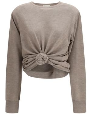 Magda Butrym Knot-detail sweater - Gris