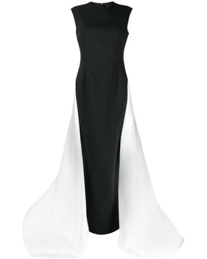 Solace London Flor Sleeveless Train Dress - Black