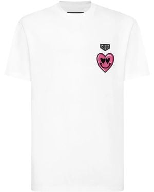 Philipp Plein Smile Patch T-shirt - Weiß