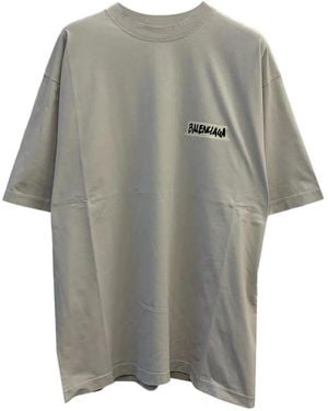 Balenciaga Logo-Detail T-Shirt - Grey