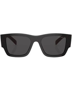 Prada Logo-Arm Detail Sunglasses - Black