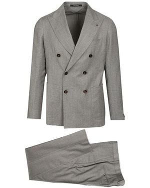 Tagliatore Montecarlo Double-Breasted Suit - Gray