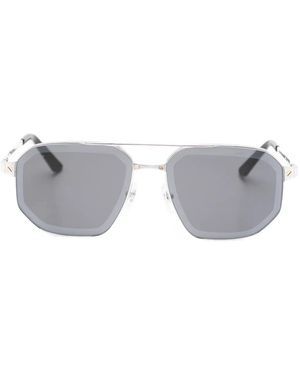 Cartier Santos Pilot-Frame Sunglasses - Grey