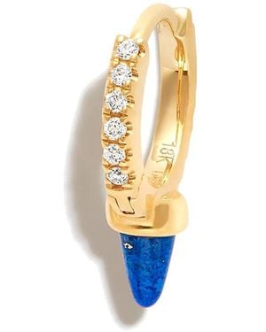 Maria Tash Pendiente Spike En Oro Amarillo De 18Kt Con Lapislazuli - Blanco